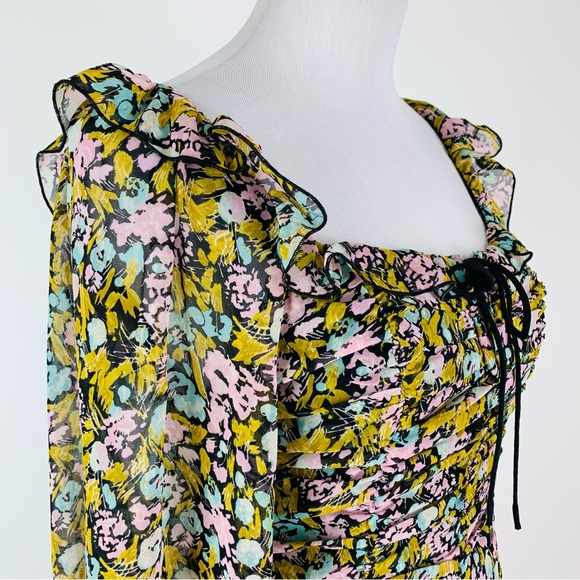 Free People Boho Mabel Floral Top XS - Picture 7 of 15